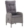 Muebles de jardín 5 piezas ratán sintético gris madera acacia de vidaXL, Conjuntos de jardín - Ref: Foro24-3058525, Precio: 5...
