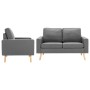 Conjunto de sofás de 2 piezas tela gris claro de vidaXL, Sofás - Ref: Foro24-3056614, Precio: 385,08 €, Descuento: %
