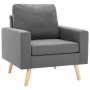 Conjunto de sofás de 2 piezas tela gris claro de vidaXL, Sofás - Ref: Foro24-3056614, Precio: 385,08 €, Descuento: %