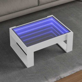 Mesa de centro con Infinity LED blanco 70x53x30 cm en Mesas de centro | Comprar online en Foru.es