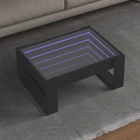 Mesa de centro con Infinity LED negro 70x53x30 cm en Mesas de centro | Comprar online en Foru.es