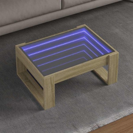 Mesa de centro con Infinity LED roble Sonoma 70x53x30 cm en Mesas de centro | Comprar online en Foru.es