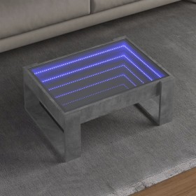 Mesa de centro con Infinity LED gris hormigón 70x53x30 cm en Mesas de centro | Comprar online en Foru.es