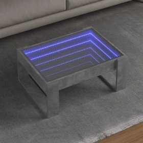 Mesa de centro con Infinity LED gris hormigón 70x53x30 cm en Mesas de centro | Comprar online en Foru.es