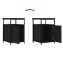 Mesitas de noche 2 uds madera contrachapada negro 40x42x60 cm de vidaXL, Mesitas de noche - Ref: Foro24-826034, Precio: 74,71...