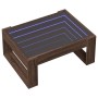 Mesa de centro con Infinity LED marrón roble 70x53x30 cm en Mesas de centro | Comprar online en Foru.es