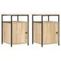 Mesitas noche 2 uds madera contrachapada color roble 40x42x60cm de vidaXL, Mesitas de noche - Ref: Foro24-826036, Precio: 63,...