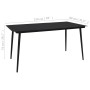 Set de comedor de jardín 7 pzas cuerda de algodón y acero negro de vidaXL, Conjuntos de jardín - Ref: Foro24-3058281, Precio:...