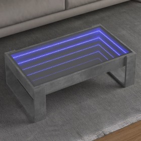 Mesa de centro con Infinity LED gris hormigón 90x53x30 cm en Mesas de centro | Comprar online en Foru.es