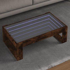 Mesa de centro con Infinity LED roble ahumado 90x53x30 cm en Mesas de centro | Comprar online en Foru.es