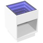 Mesa de centro con Infinity LED blanco 40x40x50 cm en Mesas de centro | Comprar online en Foru.es