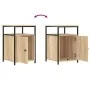Mesitas noche 2 uds madera contrachapada color roble 40x42x60cm de vidaXL, Mesitas de noche - Ref: Foro24-826036, Precio: 63,...