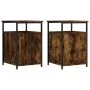Mesitas noche 2 uds madera contrachapada roble humo 40x42x60 cm de vidaXL, Mesitas de noche - Ref: Foro24-826038, Precio: 53,...