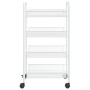 Carrito de cocina 4 niveles hierro blanco 46x26x85 cm de vidaXL, Carros de cocina y comedor - Ref: Foro24-336326, Precio: 54,...