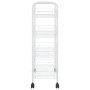 Carrito de cocina 4 niveles hierro blanco 46x26x85 cm de vidaXL, Carros de cocina y comedor - Ref: Foro24-336326, Precio: 54,...