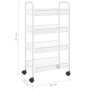 Carrito de cocina 4 niveles hierro blanco 46x26x85 cm de vidaXL, Carros de cocina y comedor - Ref: Foro24-336326, Precio: 54,...