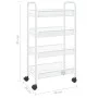 Küchenwagen 4 Ebenen, weißes Eisen, 46 x 26 x 85 cm von vidaXL, Küchen- und Speisewagen - Ref: Foro24-336326, Preis: 52,76 €,...