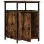 Mesitas noche 2 uds madera contrachapada roble humo 40x42x60 cm de vidaXL, Mesitas de noche - Ref: Foro24-826038, Precio: 53,...