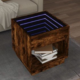 Mesa de centro con Infinity LED roble ahumado 50x50x50 cm en Mesas de centro | Comprar online en Foru.es