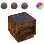 Mesa de centro con Infinity LED roble ahumado 50x50x50 cm en Mesas de centro | Comprar online en Foru.es
