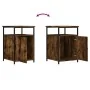 Mesitas noche 2 uds madera contrachapada roble humo 40x42x60 cm de vidaXL, Mesitas de noche - Ref: Foro24-826038, Precio: 53,...