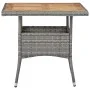 Muebles de jardín 3 piezas ratán sintético gris y acacia de vidaXL, Conjuntos de jardín - Ref: Foro24-3058317, Precio: 257,65...