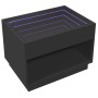 Mesa de centro con Infinity LED negro 70x50x50 cm en Mesas de centro | Comprar online en Foru.es