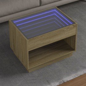 Mesa de centro con Infinity LED roble Sonoma 70x50x50 cm en Mesas de centro | Comprar online en Foru.es