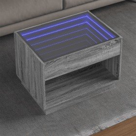 Mesa de centro con Infinity LED gris Sonoma 70x50x50 cm en Mesas de centro | Comprar online en Foru.es