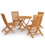 Conjunto de comedor de jardín 5 piezas madera maciza de teca de vidaXL, Conjuntos de jardín - Ref: Foro24-3059581, Precio: 32...