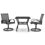 Juego de comedor para jardín 3 piezas textilene y acero de vidaXL, Conjuntos de jardín - Ref: Foro24-3060281, Precio: 314,62 ...