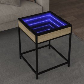 Mesa de centro con Infinity LED roble Sonoma 40x40x51 cm en Mesas de centro | Comprar online en Foru.es