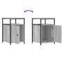 Mesitas de noche 2 uds madera contrachapada gris 40x42x60 cm de vidaXL, Mesitas de noche - Ref: Foro24-826040, Precio: 55,15 ...