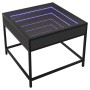Mesa de centro con Infinity LED negro 50x50x41 cm en Mesas de centro | Comprar online en Foru.es
