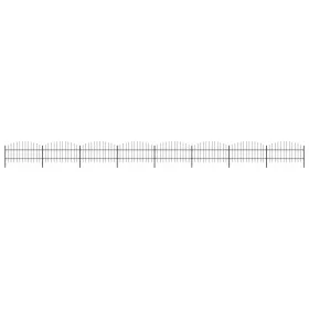 Gartenzaun mit Speerspitzen aus schwarzem Stahl, 13,6 m von vidaXL, Zaunpaneele - Ref: Foro24-277719, Preis: 415,76 €, Rabatt: %
