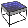 Mesa de centro con Infinity LED gris Sonoma 50x50x41 cm en Mesas de centro | Comprar online en Foru.es