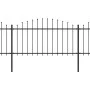 Gartenzaun mit Speerspitze aus schwarzem Stahl (1,25-1,5)x13,6m von vidaXL, Zaunpaneele - Ref: Foro24-277737, Preis: 594,01 €...