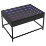 Mesa de centro con Infinity LED negro 70x50x41 cm en Mesas de centro | Comprar online en Foru.es