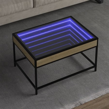Mesa de centro con Infinity LED roble Sonoma 70x50x41 cm en Mesas de centro | Comprar online en Foru.es