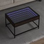 Mesa de centro con Infinity LED marrón roble 70x50x41 cm en Mesas de centro | Comprar online en Foru.es