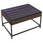 Mesa de centro con Infinity LED marrón roble 70x50x41 cm en Mesas de centro | Comprar online en Foru.es