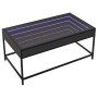 Mesa de centro con Infinity LED negro 90x50x41 cm en Mesas de centro | Comprar online en Foru.es