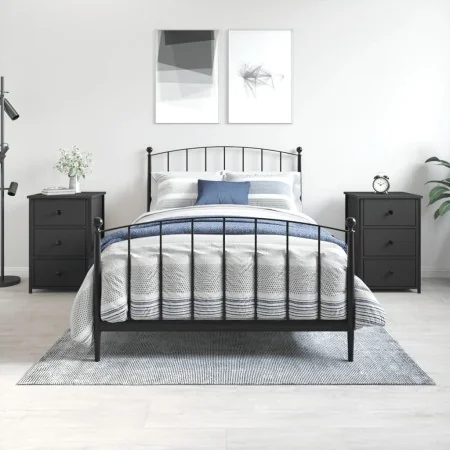 Mesitas de noche 2 uds madera de ingeniería negro 40x36x60 cm de vidaXL, Mesitas de noche - Ref: Foro24-825994, Precio: 115,0...