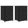 Mesitas de noche 2 uds madera de ingeniería negro 40x36x60 cm de vidaXL, Mesitas de noche - Ref: Foro24-825994, Precio: 115,0...
