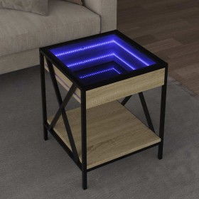 Mesa de centro con Infinity LED roble Sonoma 40x40x49 cm en Mesas de centro | Comprar online en Foru.es