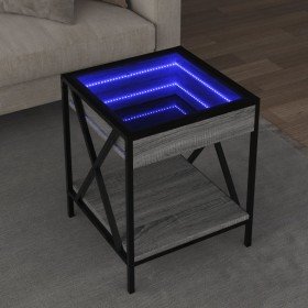 Mesa de centro con Infinity LED gris Sonoma 40x40x49 cm en Mesas de centro | Comprar online en Foru.es