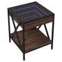 Mesa de centro con Infinity LED marrón roble 40x40x49 cm en Mesas de centro | Comprar online en Foru.es
