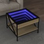 Mesa de centro con Infinity LED roble Sonoma 50x50x38 cm en Mesas de centro | Comprar online en Foru.es