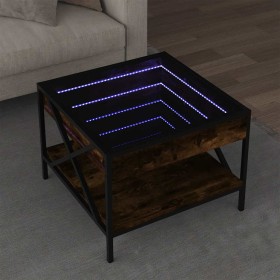 Mesa de centro con Infinity LED roble ahumado 50x50x38 cm en Mesas de centro | Comprar online en Foru.es