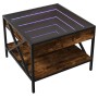 Mesa de centro con Infinity LED roble ahumado 50x50x38 cm en Mesas de centro | Comprar online en Foru.es